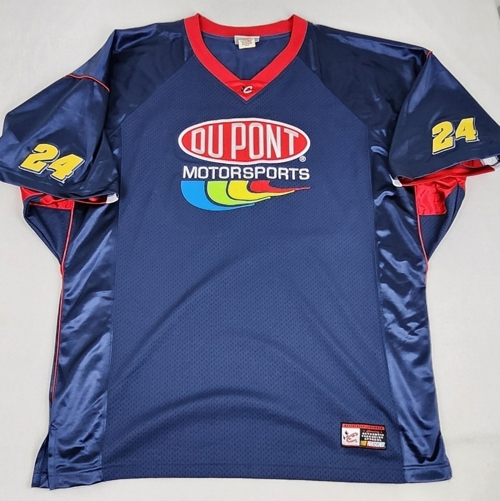 Chase Authentic Jeff Gordon 24 Dupont Motorsports Nascar Football Style Jersey.